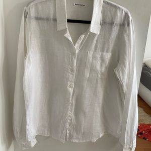 reformation linen button down